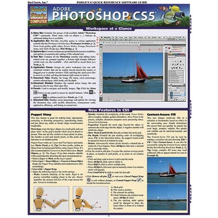 Barcharts BarCharts 9781423215073 Photoshop Cs5 Quickstudy Easel 9781423215073